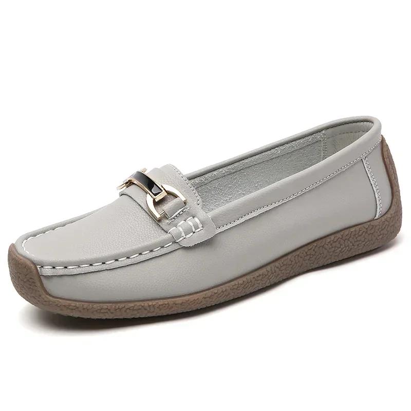 New Spring Summer Women Flats Leather Moccasins Woman Casual Shoes Slip-on Loafers Female Boat Shoes Chaussure Femme Mujer