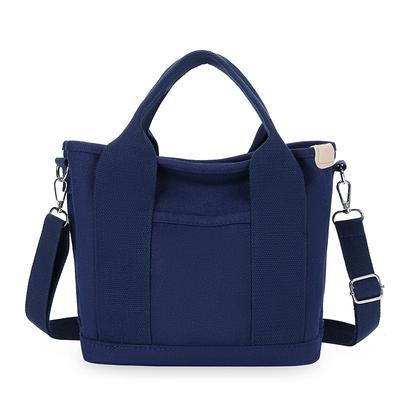 Credel Canvas Tote Bag for Shoulder Crossbody Mini Small Solid Lunch Bag Women, Bag, Bag, 2-Way Tote, Handbag, Simple, Color, Lightweight, Travel,