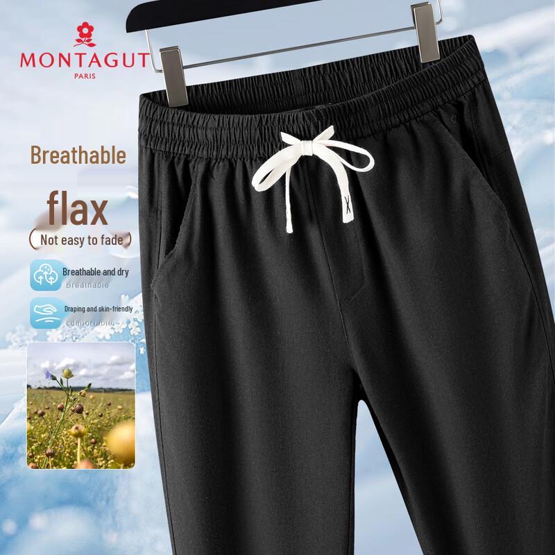 

MONTAGUT Мужские дышащие повседневные брюки из льна и хлопка 2XL