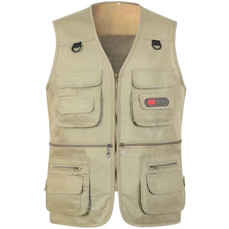 Men's Multi-Pocket Tactical Vest for Fishing and Photography - Mesh Design for Spring, Summer, and Autumn