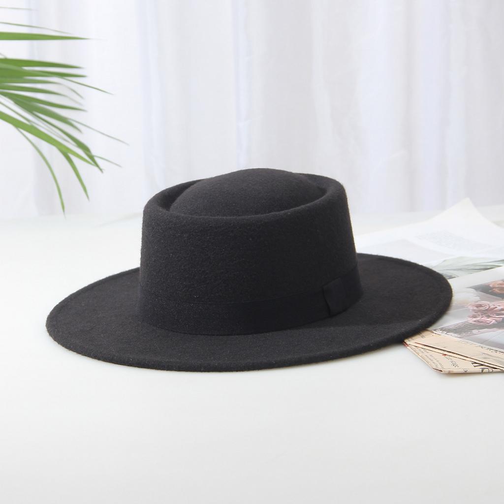 Wool Top Hat Women'S Autumn And Winter Extended Brim Hat French Retro Warm Jazz Hat Manufacturer