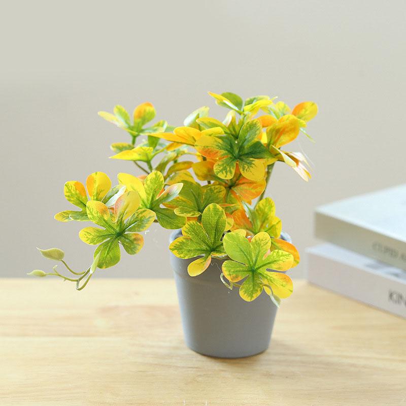 Artificial Green Plant Leaves Big Bonsai Creative Home Decoration Simulation Flower Decorations