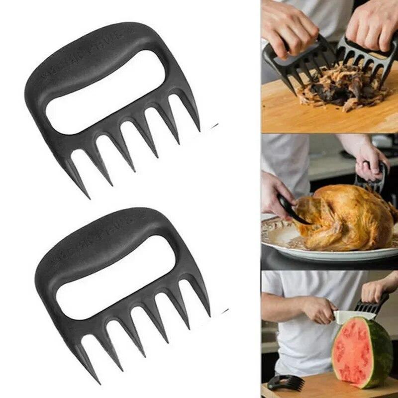 Bear Claw Meat Separator Meat Fork Shredder Barbecue Handle Kitchen Food Fork Slicer BBQ Grill Meat Handler Kitchen Tools