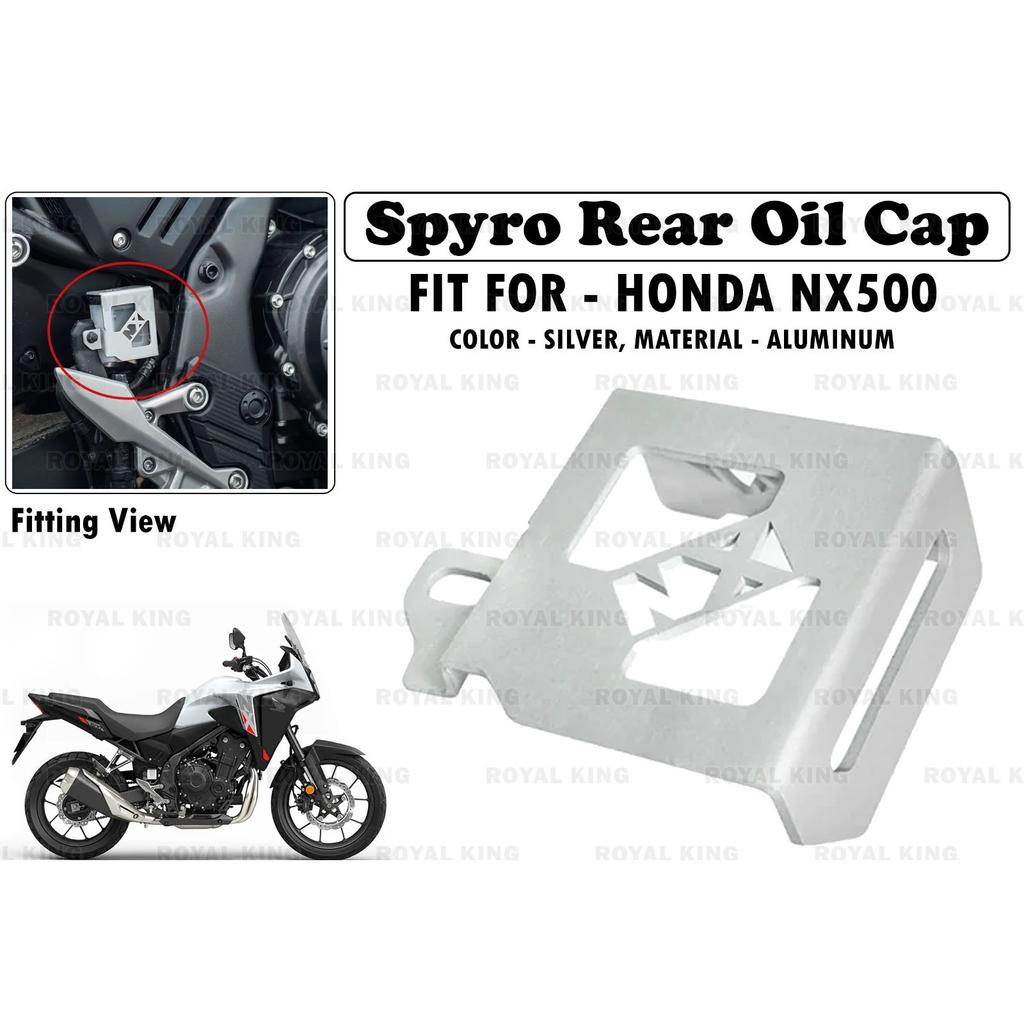 Fit For Honda NX500 "Silver Spyro Rear Brake Oil Cap"