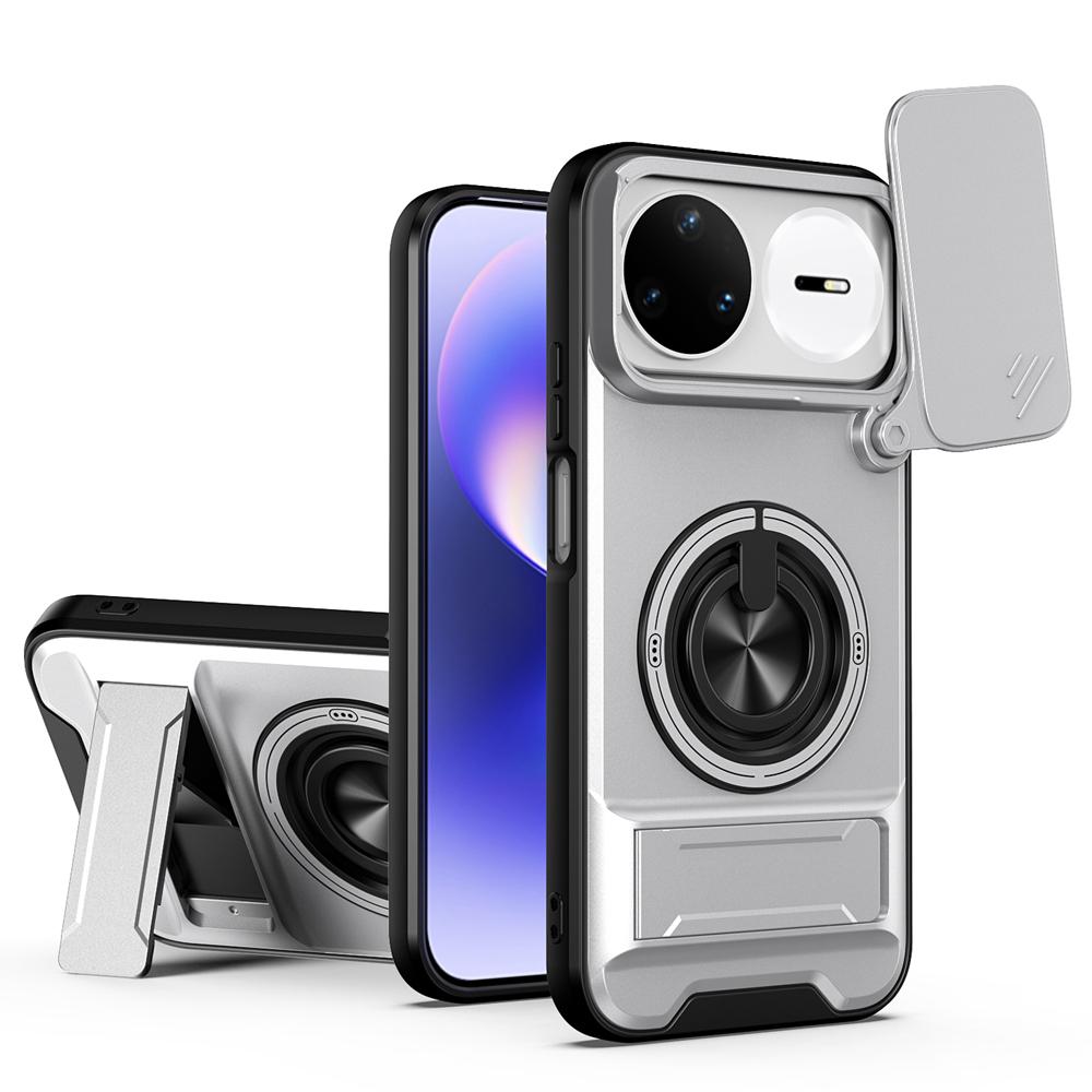 KEYSION Magnetic Phone Case for Huawei Nova 15 Pro Slide Camera Lens Protection Upright Kickstand 360° Ring Shockproof Back Cover