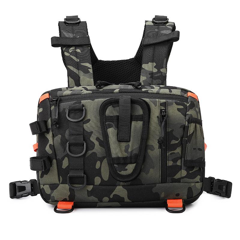 Multifunctional Outdoor Storage Bag with Multiple Pockets Portable Adjustable Chest Bag Fishing Gear Organizer Travel Essentials