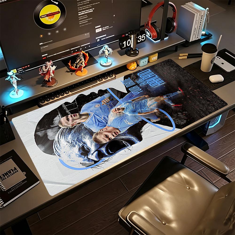 Haaland Customizable Name Mouse Pad Gamer Mousepad Computer Desk Mat Non-Slip Rubber Bottom Office Desk Accessory