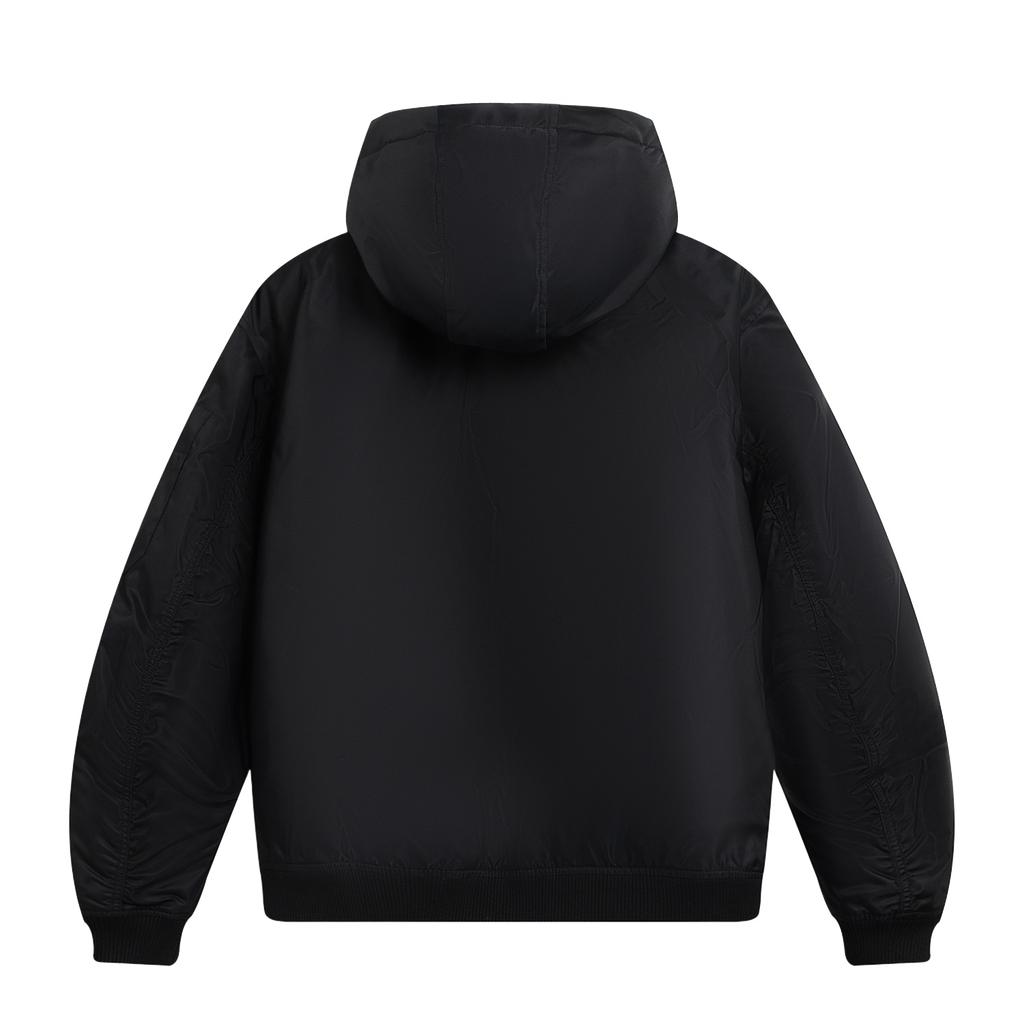 Li Ning Sports Lifestyle Series Hooded Logo Couple Cotton Jacket Unisex Jacket AJMV397-1