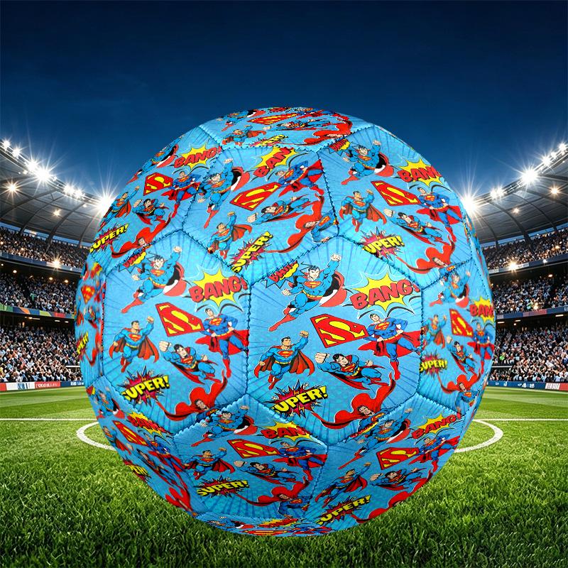 Superman Print Size 5 Soccer Ball, PU Wear Resistant Football for Match Training and Daily Practice, Birthday Gift for Soccer Fans