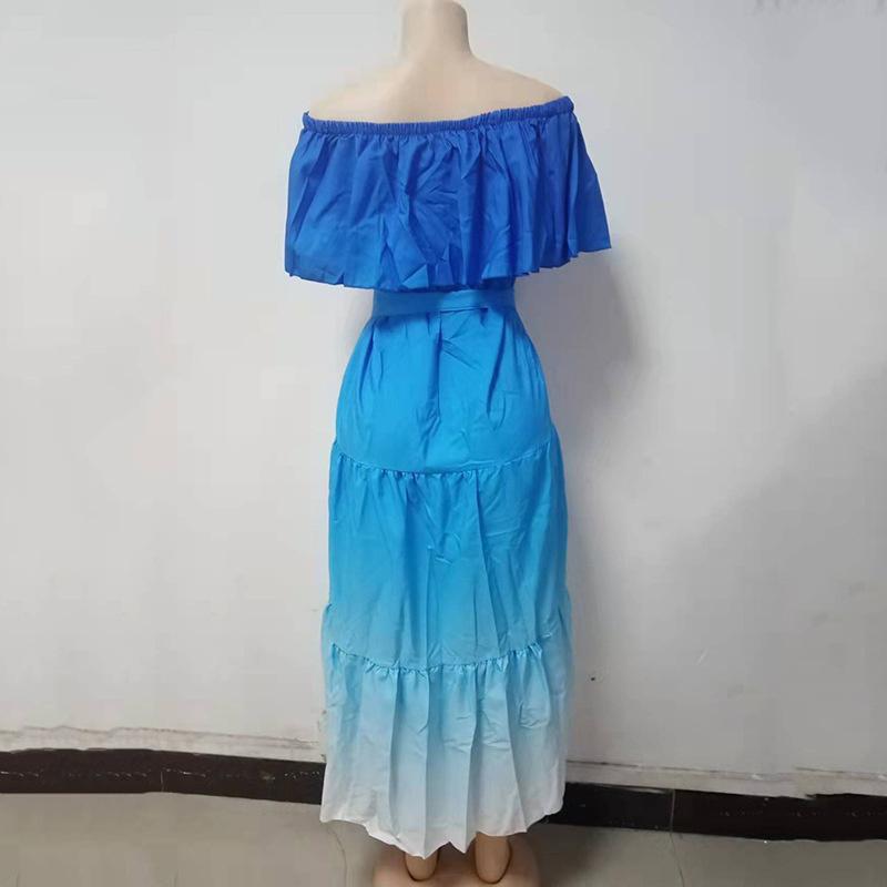 Elegant Bodycon Sexy Women's Off Shoulder Dress for Women 2022 Summer Floral Maxi Boho Party Dresses Woman Robe Femme Ladies