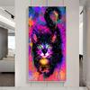 Modern Graffiti Color Animal Cute Cat Poster and Prints Canvas Painting Wall Art Picture for Living Kids BedRoom Home Decoration No Frame