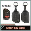 2pc Genuine Leather 4Button Key Case Cover Protector For Jeep Wrangler