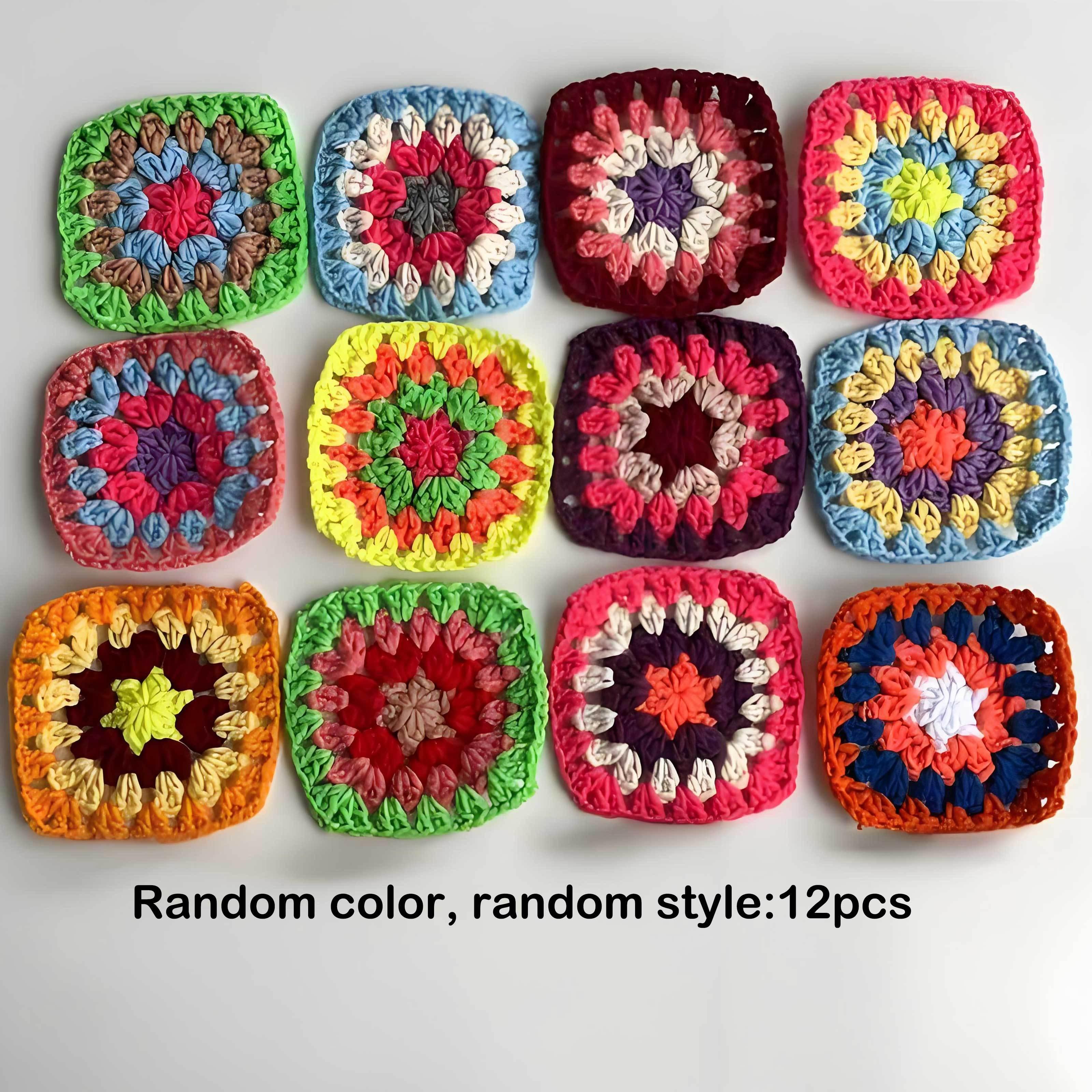 

Flower Random Styles Diy Crochet Doilies Table Mats Decoration Handmade Crochet Patch Clothes Hat Headgear Accessories
