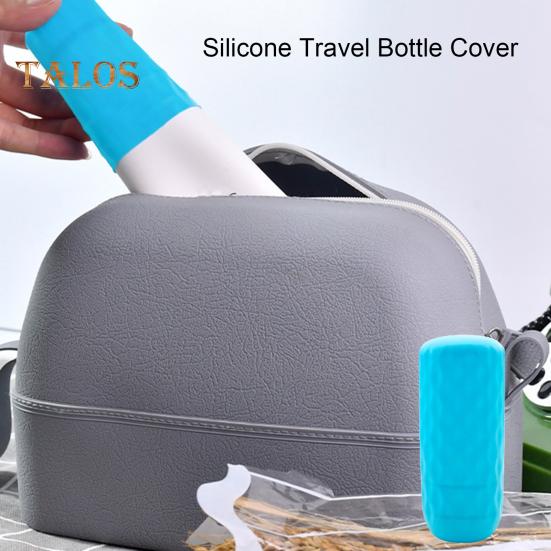 1/6Pcs Silicone Bottle Cover Leakproof Elastic Sleeves Travel Essentials Silicone Bottle Covers Reusable Toiletry
