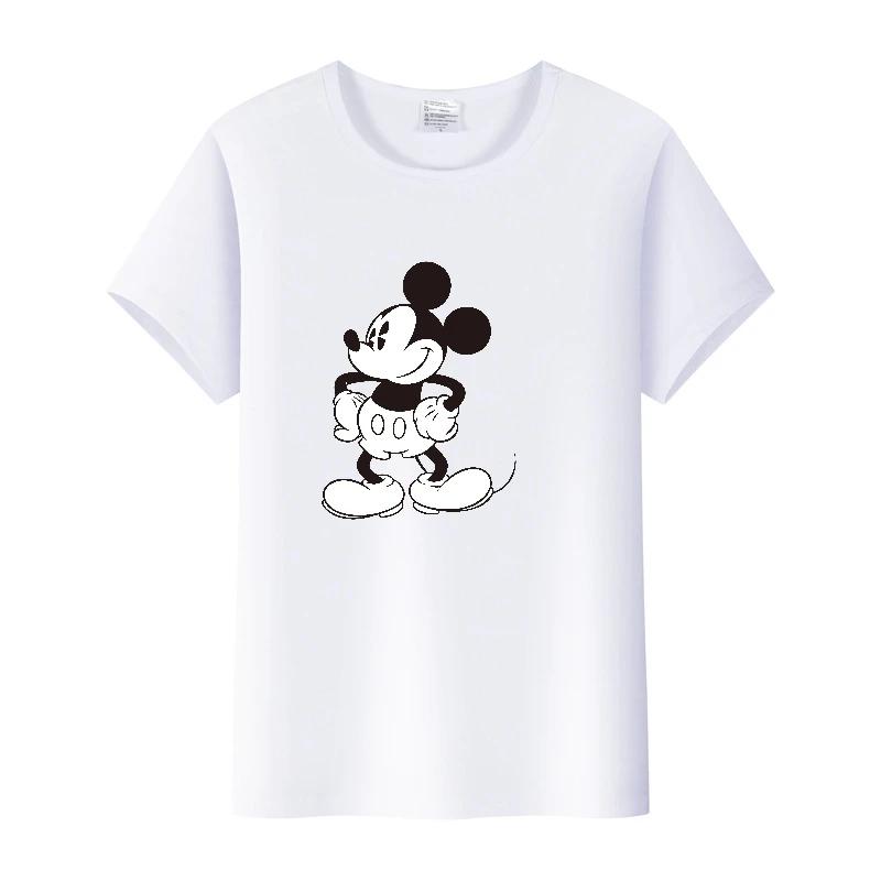 Vintage Cartoon Tshirt Mickey Mouse Tops Graphic Clothes Summer Blouses Short Sleeve T-shirt White Tees Unisex