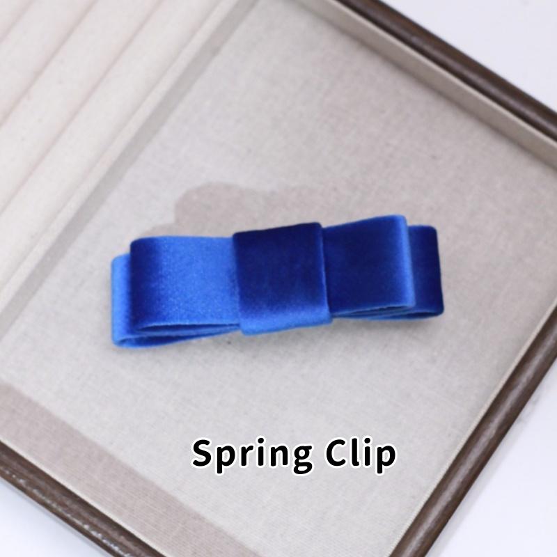 Korean Double-Sided Velvet Bow Banana Clip Women'S Autumn And Winter Temperament Elegant Ponytail Vertical Clip Hair Accessories