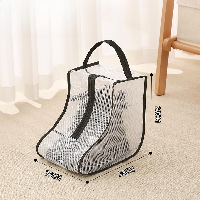 Houndstooth shoe dust bag multifunctional portable transparent moisture-proof shoe bag boots boots short boot protective bag