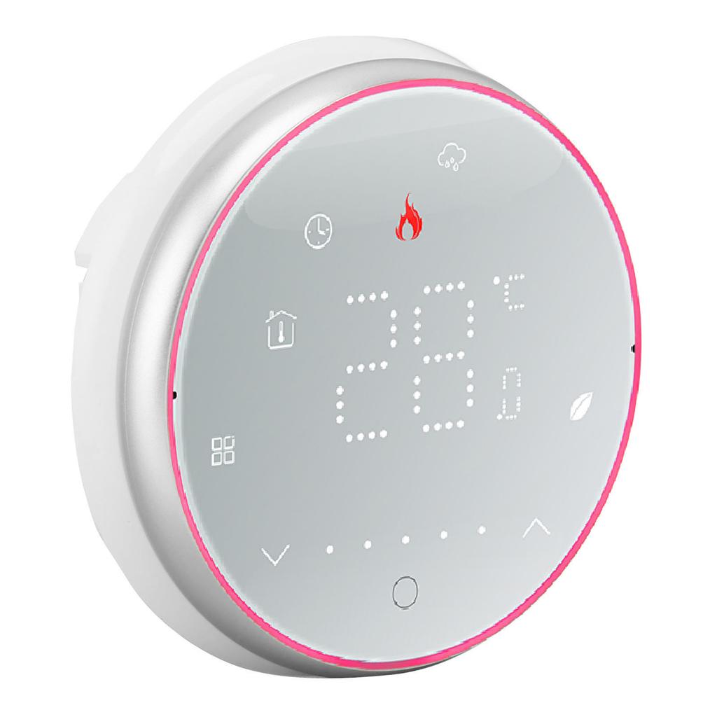 Smart Thermostat 1 Week Programmable LED Display Recessed Round Digital Thermostat AC95‑240V for Water Heating System
