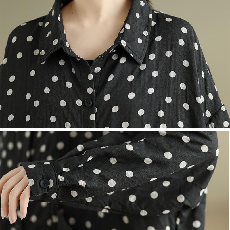 DIMANAF New Plus Size Autumn Women Coat Basic Long Sleeve Jackets Vintage Casual Loose Outerwear Black Cotton