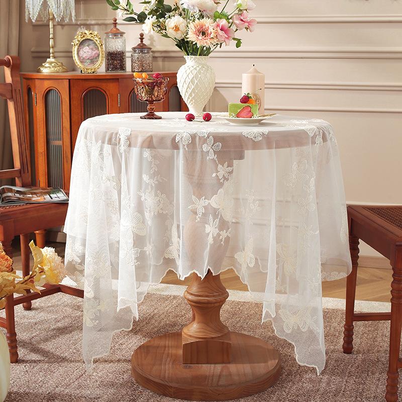 Premium French Retro Lace Tablecloth Rectangular Dining Table Coffee Table Tablecloth Light Luxury Literary Cover