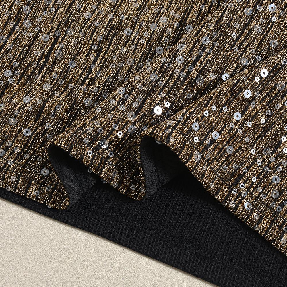 Women's Sexy Silver Sequin Bandeau Tube Mini Dress Glitter Sparkly Bodycon Strapless Spring Summer Night Out Club Party Dress