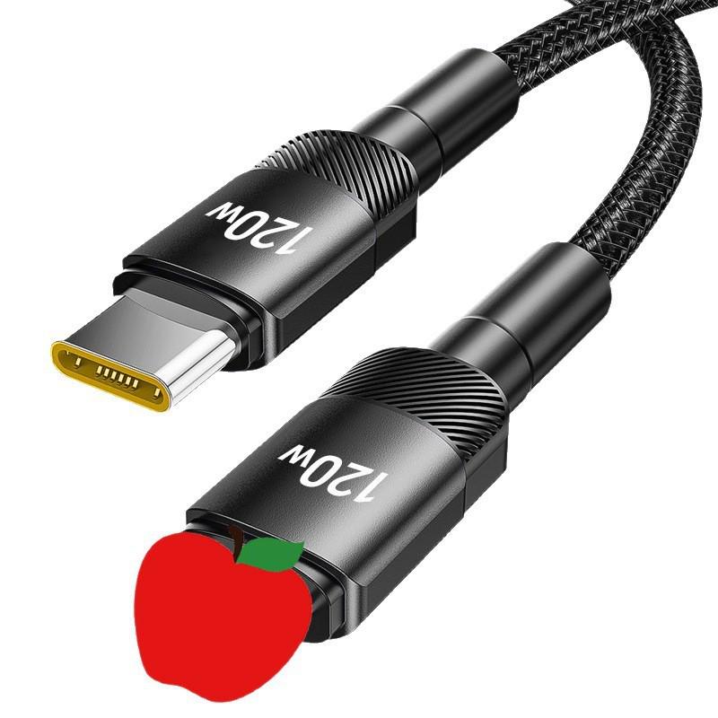 Braided PD120W Fast Charging Cable for Apple 11/XR/12/13/14 Pro Max