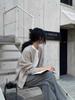 2025 Autumn/Winter Women's Pure Wool Round Neck Zipper Cardigan - Trendy Loose Fit Knitwear Sweater