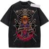 New Anime Hunter X Hunter Printed Tshirt Mens and Womens Washed Tshirt High Quality Vintage Cotton Tshirt Harajuku Top