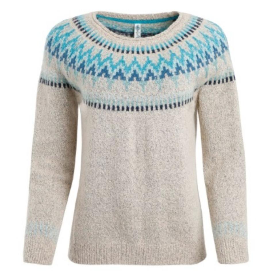 Women's Round Neck Colour Blocked Loose Fashion Pullover Knitted Top Luxurious Relaxed-fit Slimming and Versatile Top