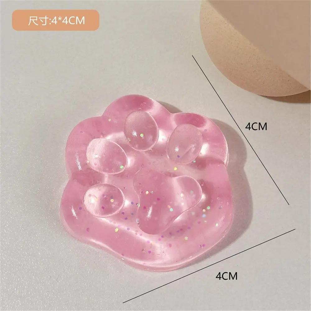 Kawaii Cat Claw Squeeze Toys Cartoon Anti Stress Sensory Fidgets Toy Simulation Transparent Cat Foot Squishy Unique Adults Gifts