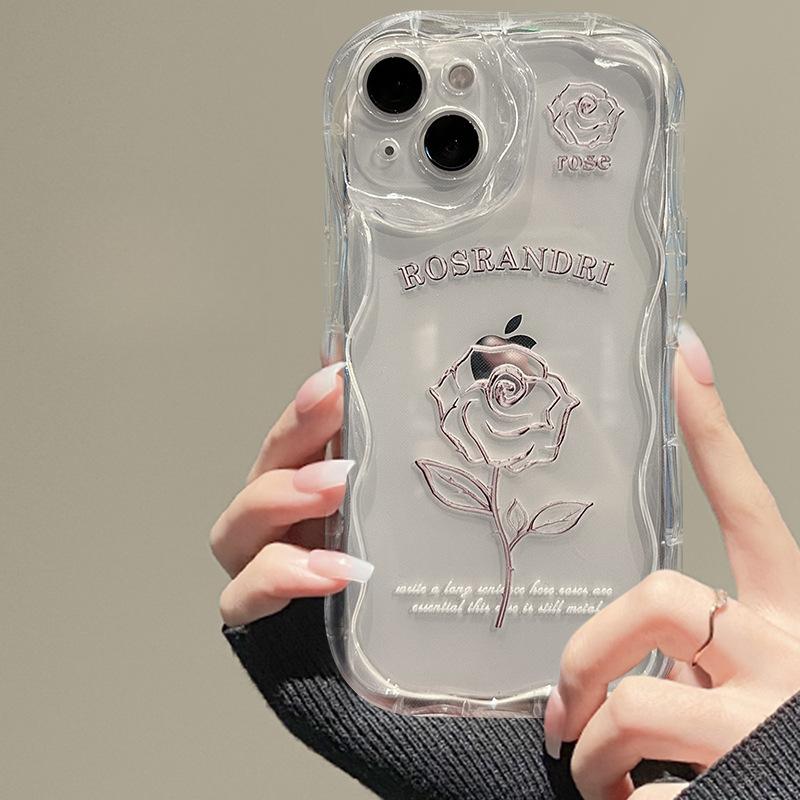 Suitable for Huawei P60 Mobile Phone Case Mate50pro Transparent Full Screen Rose Honor 80/70 Full Cover Anti-fall Soft Shell