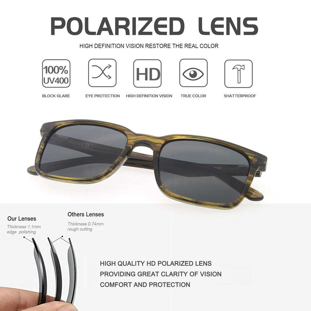 Trend Manufacturers Wholesale Custom logo Cycling Outdoor Sports square Polarized Men's Sunglasses