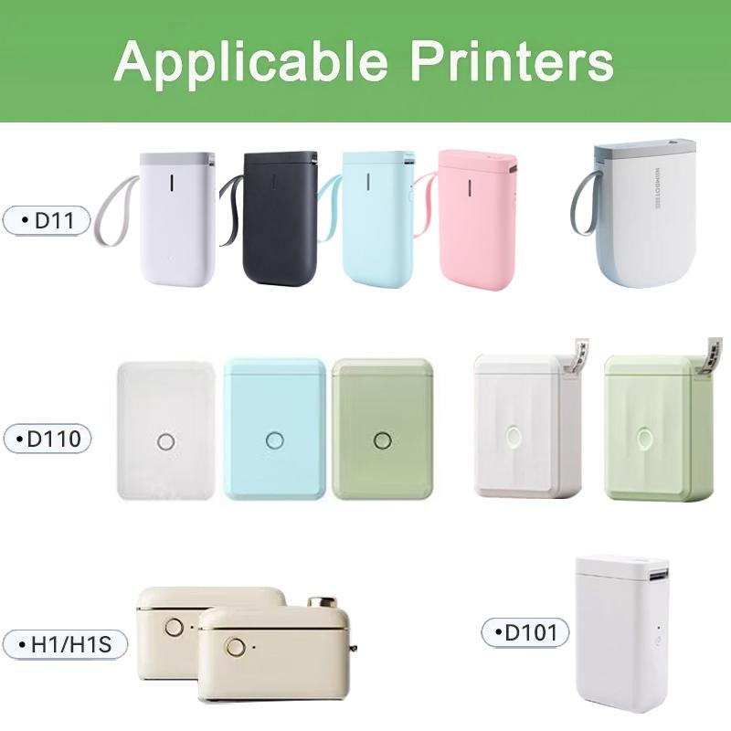 Niimbot D110/D11/D11Pro/D101/H1/H1S White Color Thermal Label Date Price Printing Paper Classification Waterproof Name Stickers