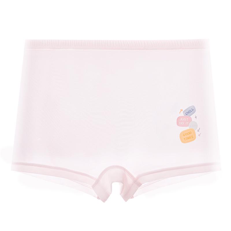 Seamless Ice Silk Girls' Boxer Briefs - Comfortable Summer Underwear for Kids
