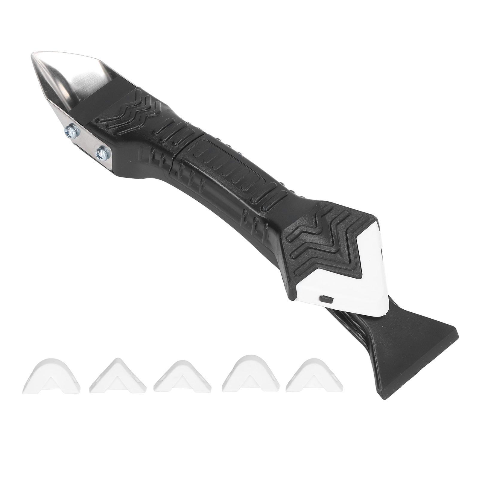 

Silicone Trowel Scraper 3 in 1 Set Sealant Removal Caulking Tools with 5Pcs Tool Kit