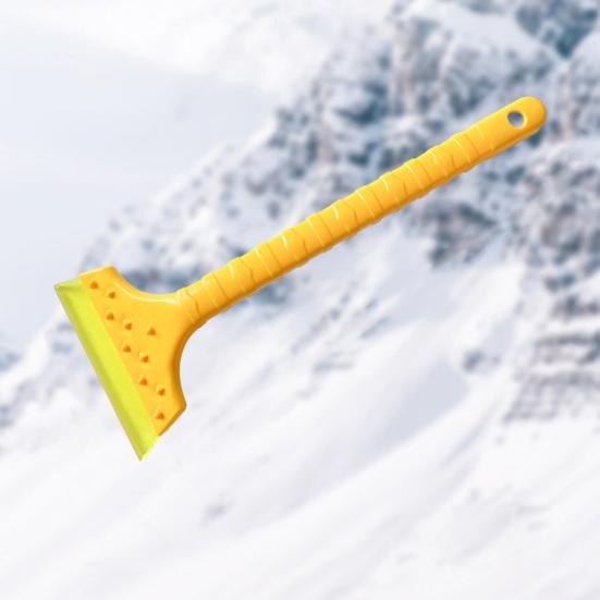 Snow Shovel Ice Scraper Car Windshield Lightweight Snow Scraper with Rubber Edges De-Icing Grooves
