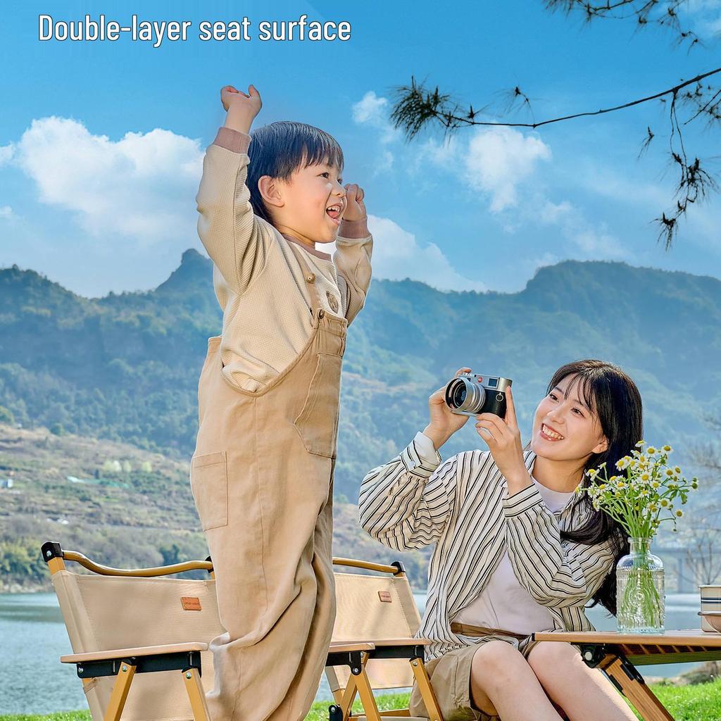 Kermit Outdoor Folding Chair Set: Portable Leisure Fishing & Camping Chair with Table