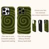 Green Spiral Phone Case for IPhone 17AIR 16E 16 15 14 13 12 11 17 Pro Max Plus Double-layer Back Cover