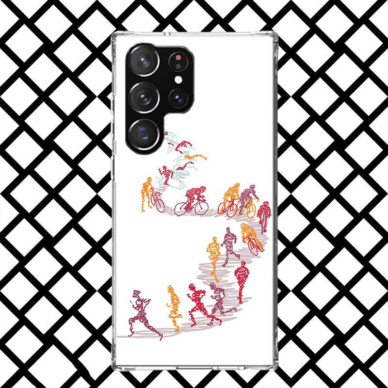 

Triathlon Swim Bike Run Phone Case for Samsung Galaxy S26 S25 Edge S24 S23 Ultra S22 Plus S21 FE S20 + Soft Cover Print Fundas G Samsung S22 Plus