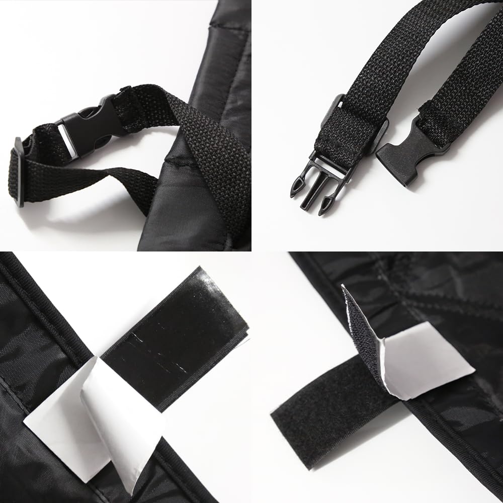 Black Room Divider Curtain for Hijet S700 for Car Improves Air Conditioning Shuts Out Privacy Easy Installation Cargo/Atrai Series, Center, Camping,