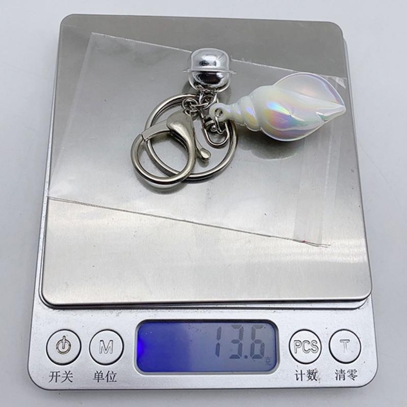 Colorful Conch Bell Keyring Stylish Acrylic Pendant Keychain Acrylic Alloy Key Chain Fashionable Bag Charm Accessory