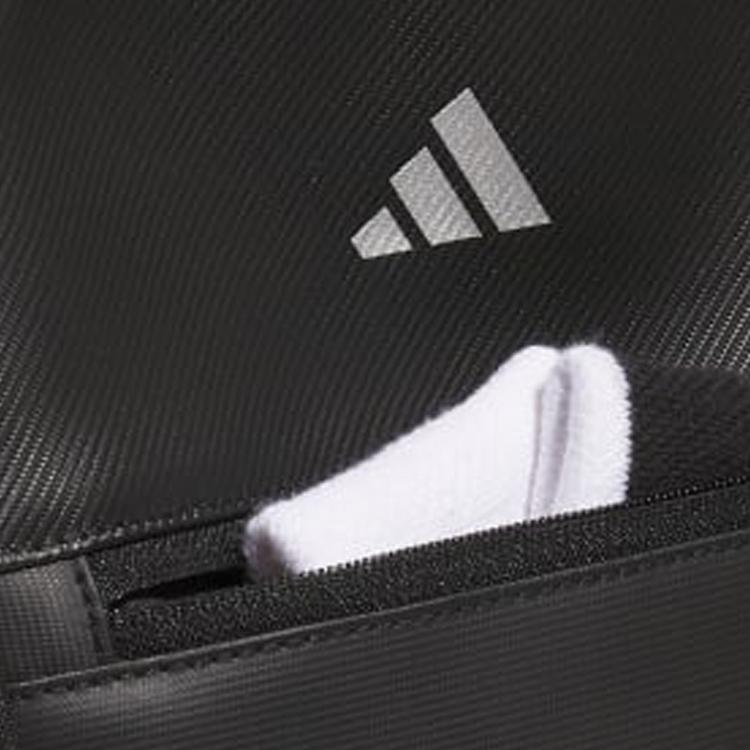 Adidas Sports Casual Zipper Closure PU Faux Leather Shoe Bag Tote Men bags Black IA2676