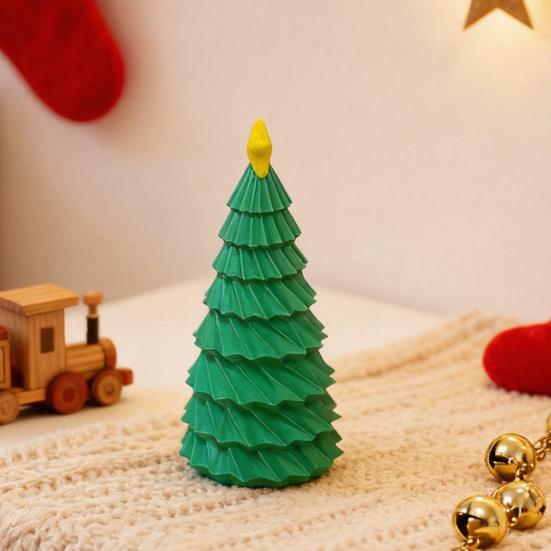 Festival Tree Ornament 3D Printed Christmas Figurine, Yellow Star Topper Statue, Mini Holiday Decor Decoration for Home Office, Gift Xmas