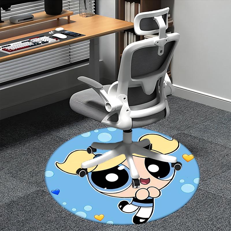 Bubblegum Princess, Chair mat Round Rug-Office carpet, Machine Washable, Non-slip, Suitable for Living Rooms, Bedrooms, Entryways, and Holid 80cm by 80cm