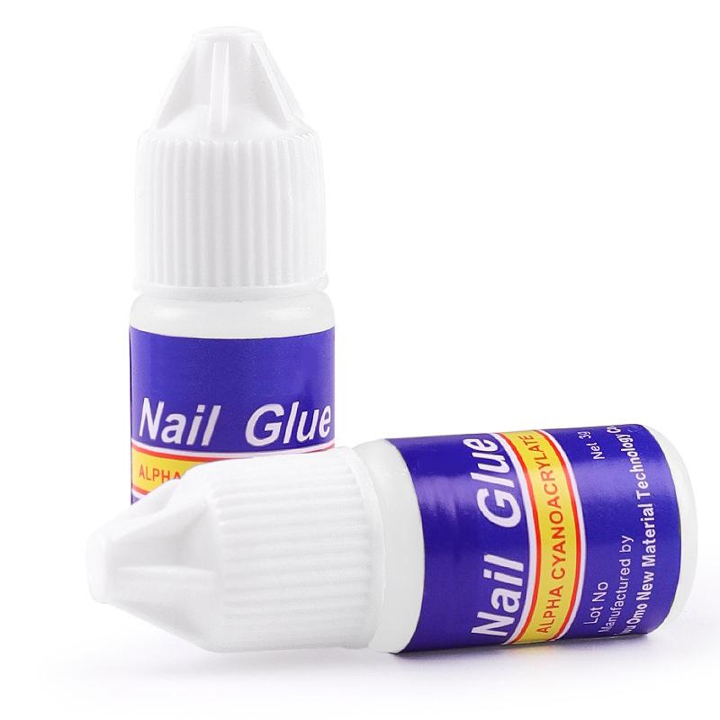 3 Bottles Acrylic Nail Art Glue French False Tips Rhinestones Gems Manicure Tool Fake Nail Glues