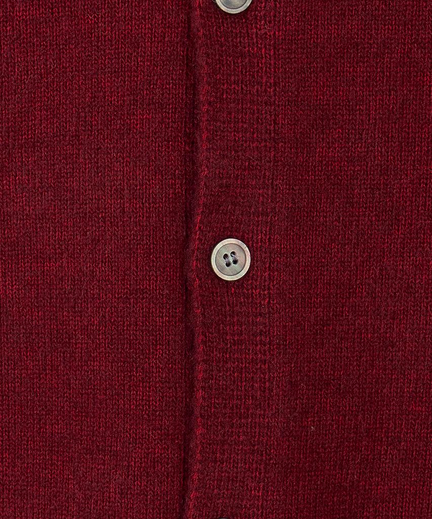 Nodu Single Line Round Cardigan [Burgundy]