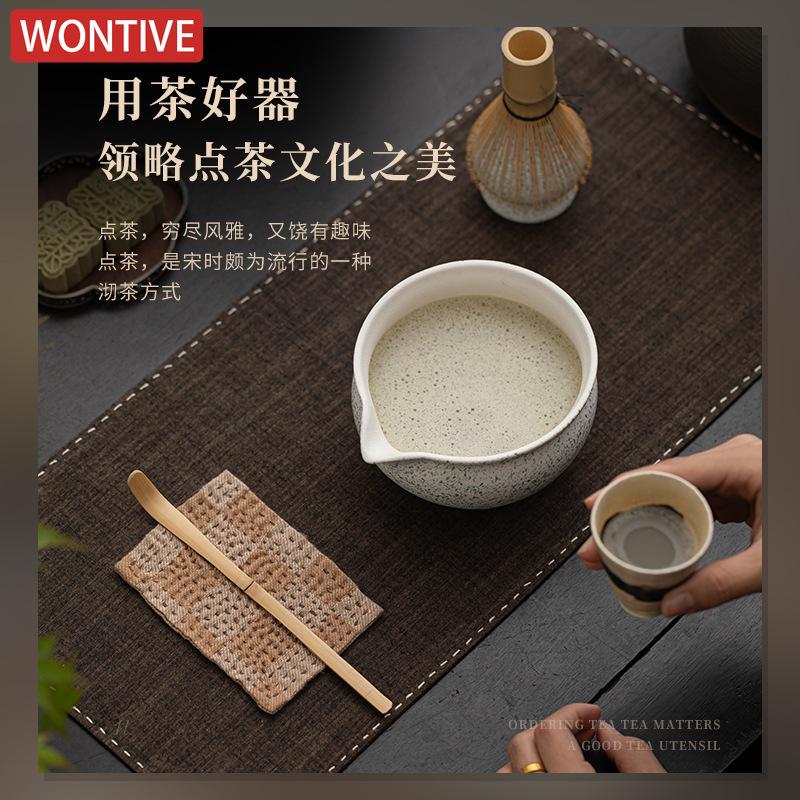 1/2/4pcs Sesame Polka Dots Tea Making Tools Matcha Bowl Tea Ripening And Lepening Japanese Tea Spoon To Make Foam And Stir Tools