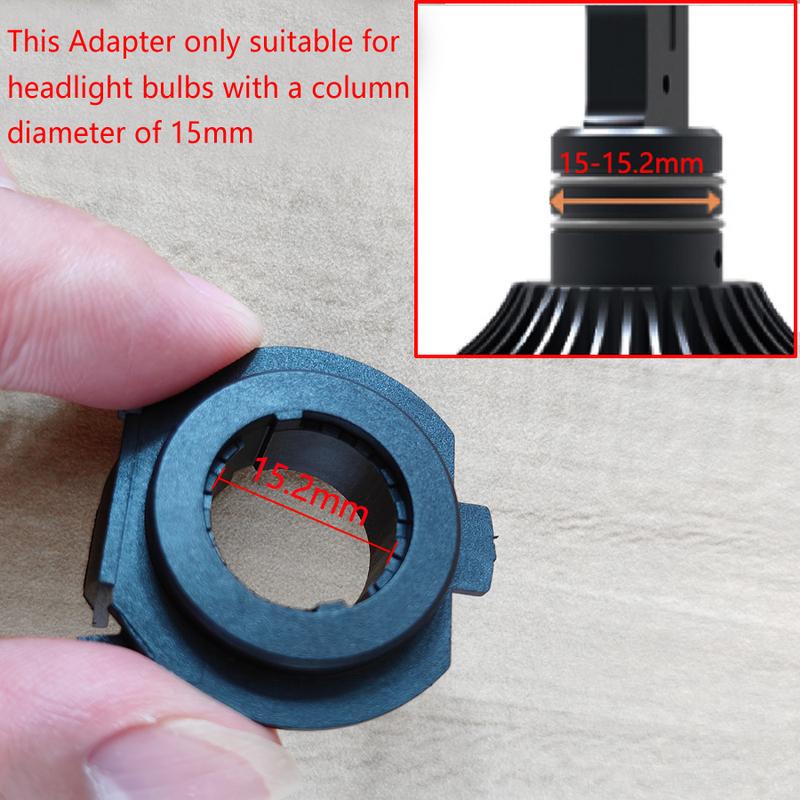 1 Pair Newest H7 LED Adapter Holder For Focus 3 MK3 MK35 Fiat 500 Opel Facelift 2018 Corsa E 2015-2017 Headlight Lamp Retainer