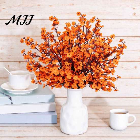 Vivid Atmosphere Room Ornaments 10Pcs Babys Breath Artificial Flowers, Real Touch Fake Silk Flowers Versatile Vase Flower Fillers for Home Indoor