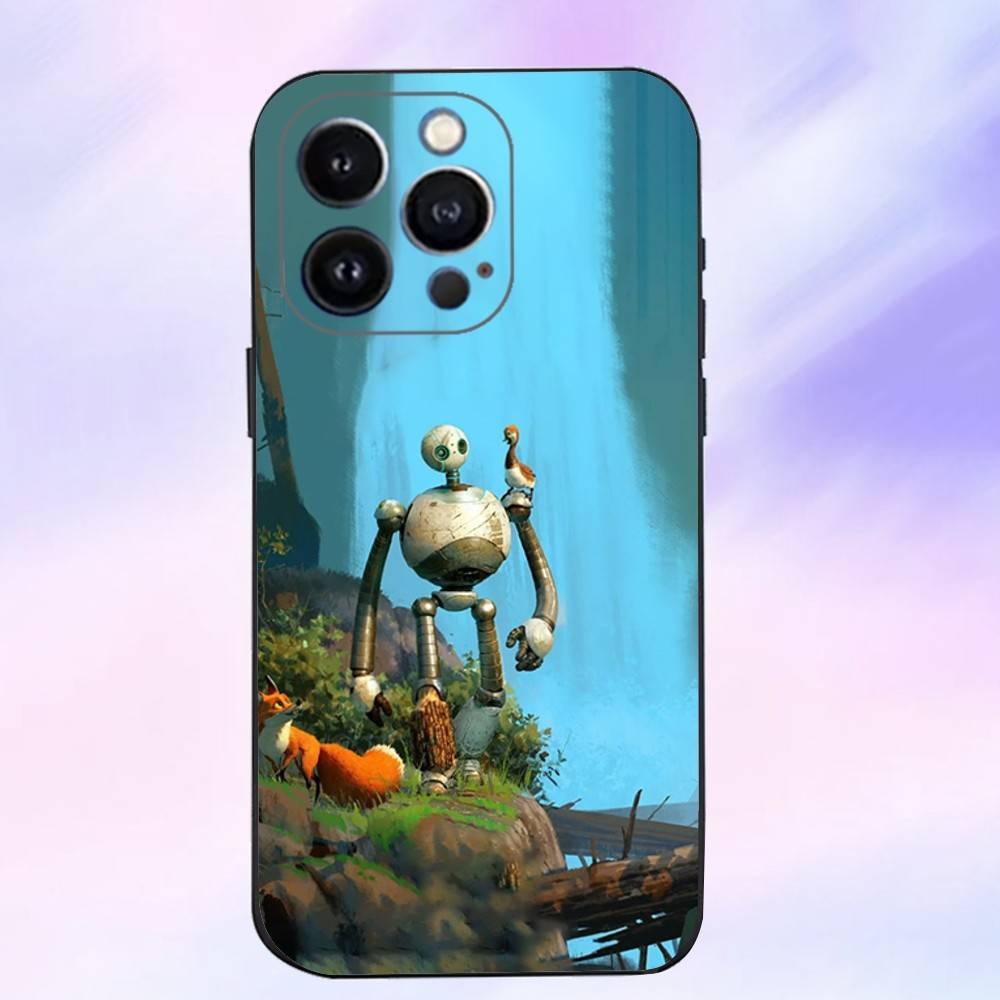 

W-Wild R-Robot Movie Phone Case For iPhone 16,15,14,13,12,11 Plus,Pro Max,XS,X,XR,SE,Mini,8,7,Soft Silicone Black Cover iPhone16pro